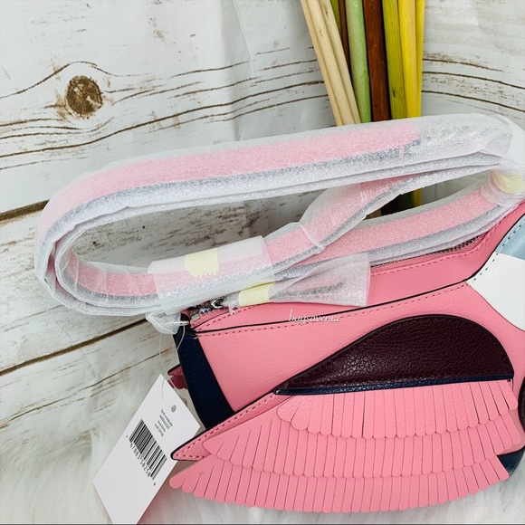 Kate spade bird crossbody love birds pink blue - Picture 3 of 8